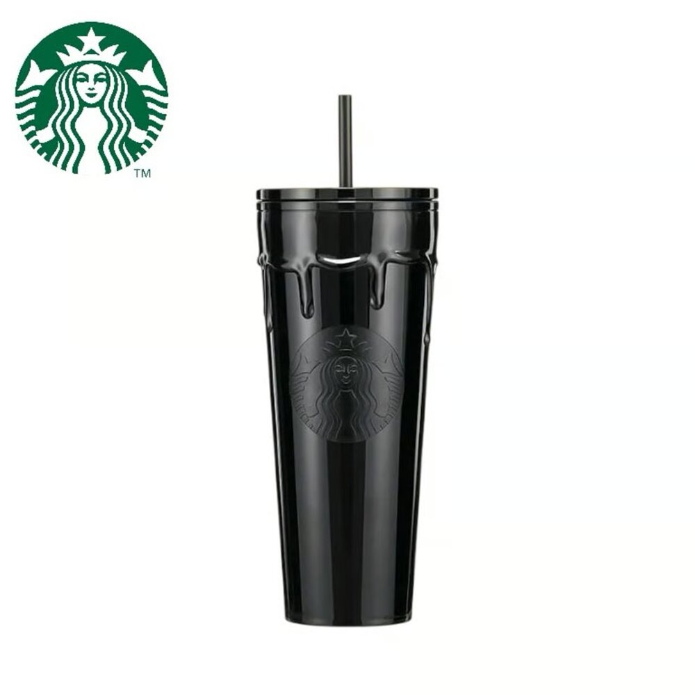 Starbucks Black Slime Drip Halloween 2024 24Oz Venti Tumbler NEW